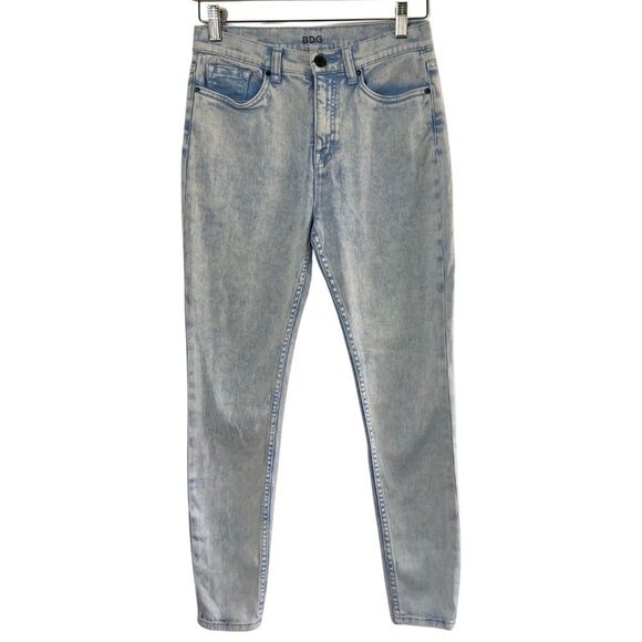 BDG Urban Outfitters Blue Acid Wash High Rise Twig Ankle Jeans Womens Size 28 - Picture 1 of 9
